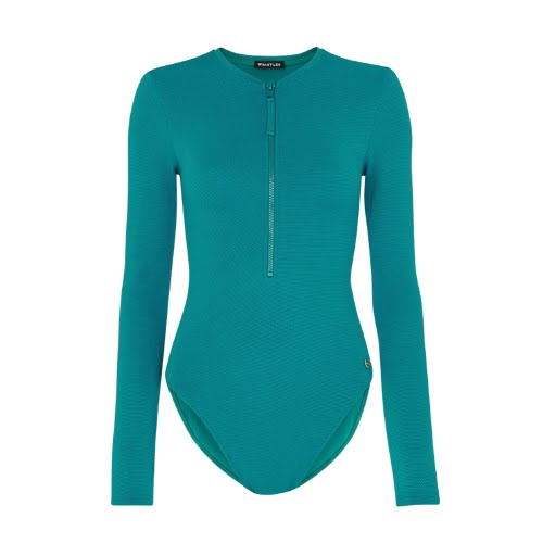 Long Sleeve Texture Swimsuit, €119, Whistles
