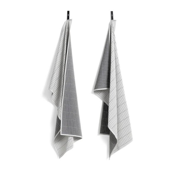 Dash Grid grey tea towel, €22, Indigo & Cloth