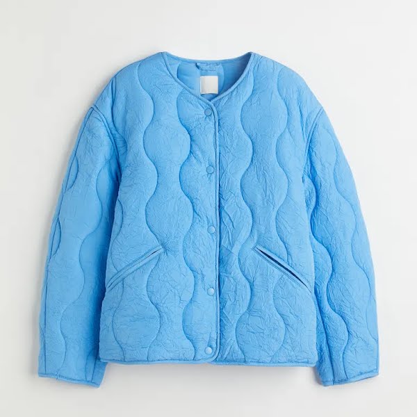 Quilted Jacket Light Blue, €49.99, H&M