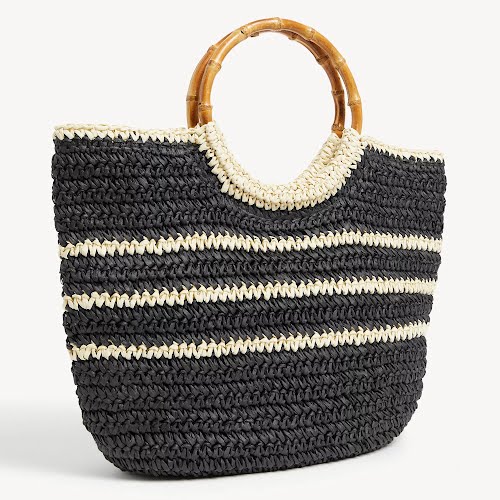 M&S Collection Straw Bamboo Handle Tote Bag, €65, M&S