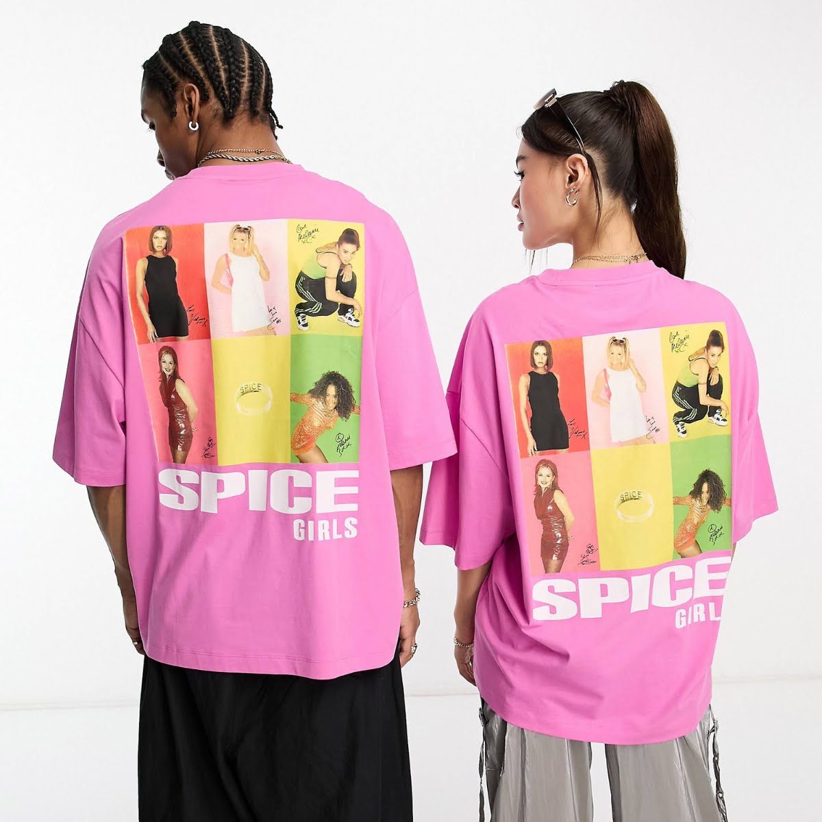 Unisex Oversized T-Shirt with Spice Girls Print in Pink, €33.99