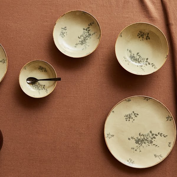 Aged floral print tableware, from €7.99, Zara Home