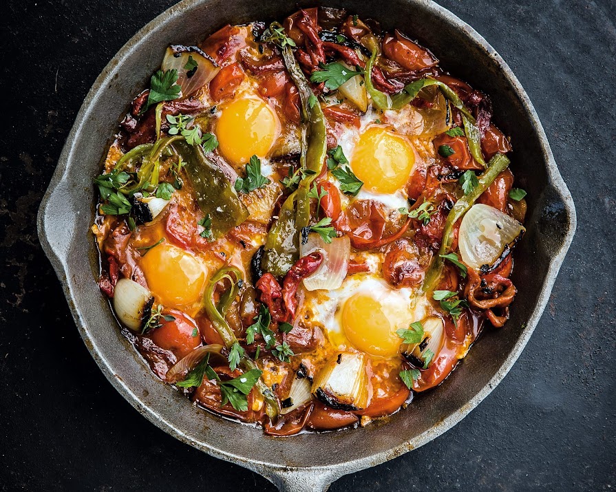 Bank Holiday Brunch: Piperade eggs cooked over an open fire