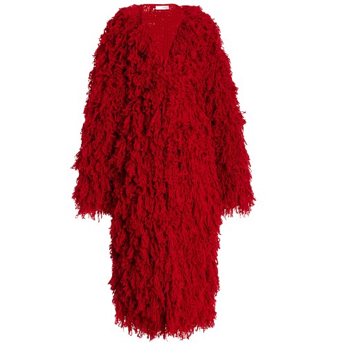 Gabriela Hearst Jantzen Knit Coat in Scarlet Red Virgin Wool Cashmere Silk, €8,650