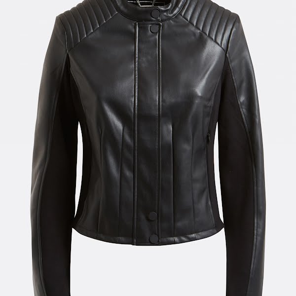Faux Leather Jacket, €140, Guess