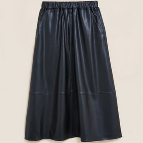 Marks and Spencer Faux Leather Midi Skirt, €55