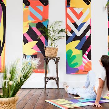 These sustainable yoga mats are so beautiful they double as wall art