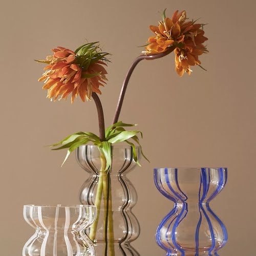 Anthropologie Striped Clear Glass Vase, €35