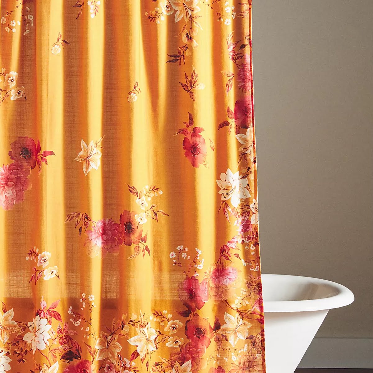 Anthropologie, Zosia Floral Organic Cotton Shower Curtain, €80