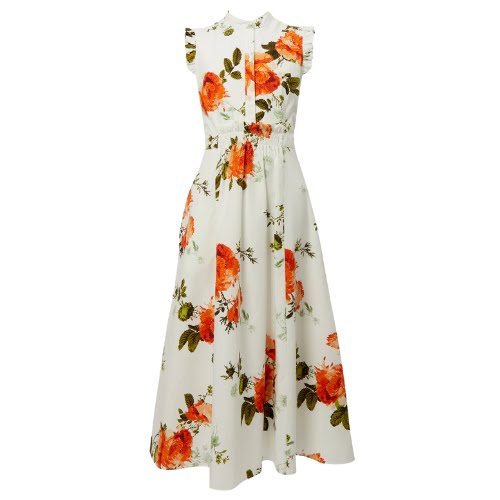 Erdem Floral Cotton Poplin Midi Dress, €668, My Theresa