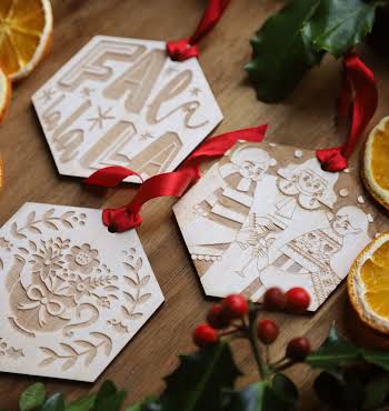 Christmas decorations designed by Irish artists