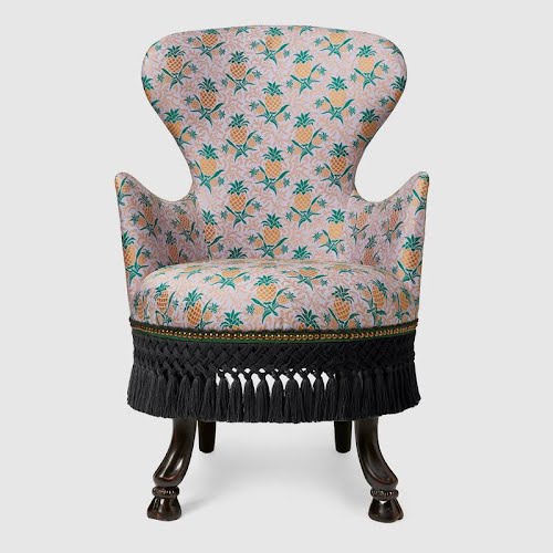 Pineapple jacquard armchair, €4,900