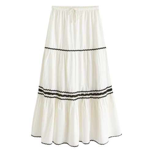 White/Black Rik Rak Maxi Skirt, €56, Next