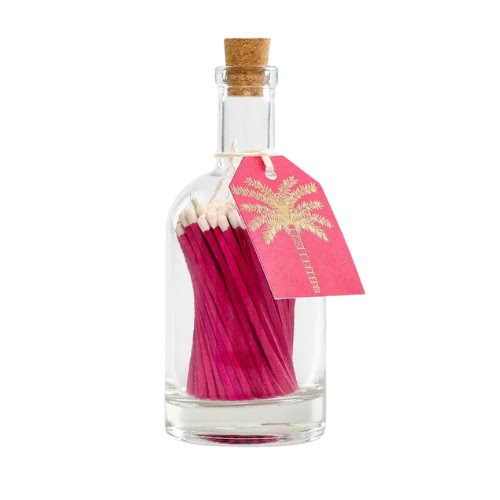 Archivist Pink Palm Glass Bottle of Matches, €19.99