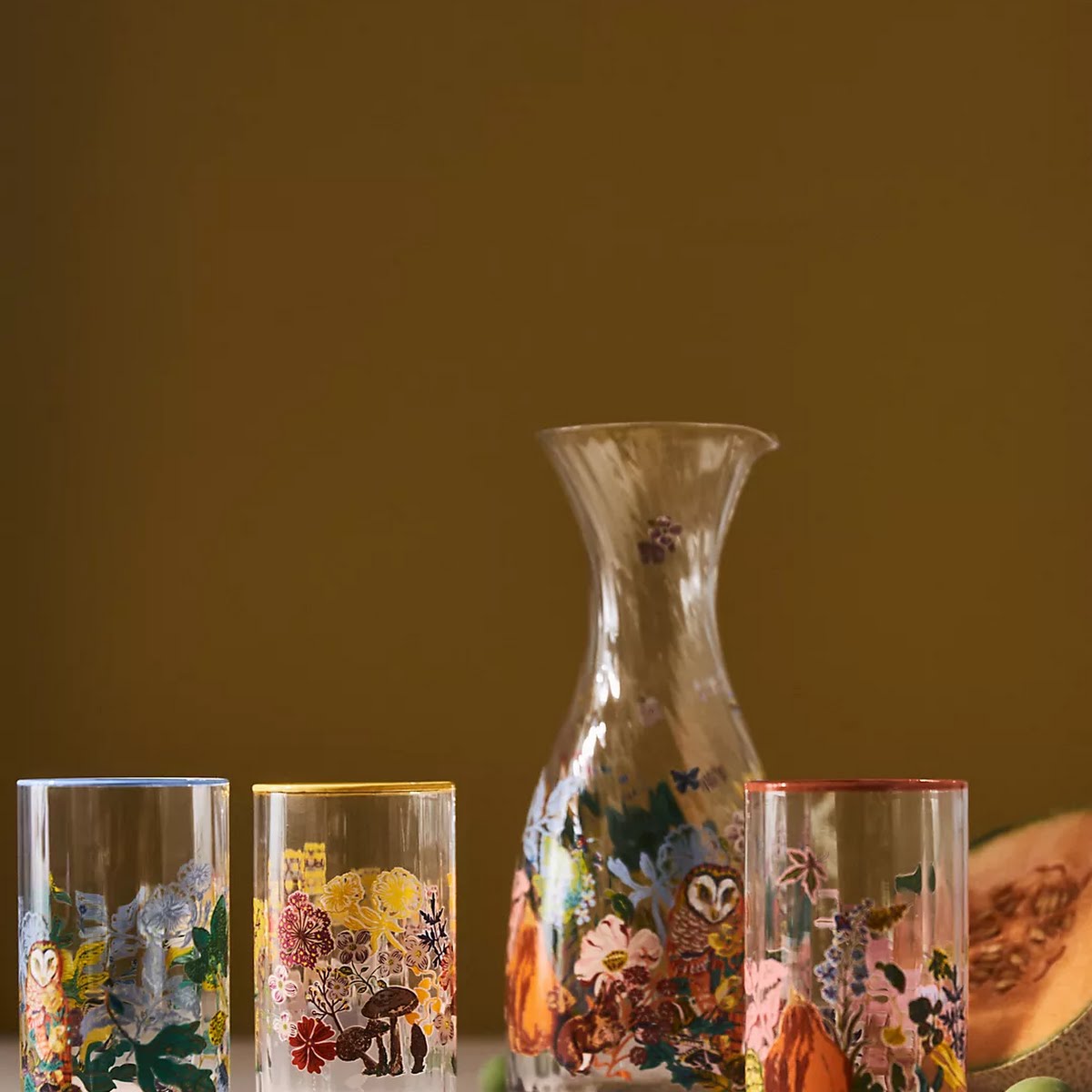Nathalie Lete for Anthropologie, Floral Glass Carafe, €45