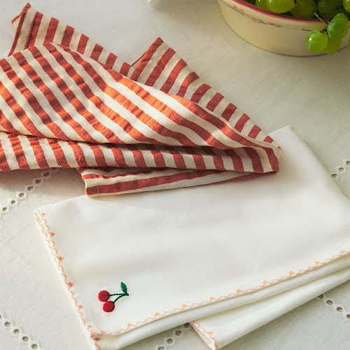 Zara Home, Napkins with Embroidered Cherries, €15.99