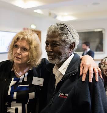Mary with Sudanese human rights defender Dr. Mudawi Ibrahim Adam