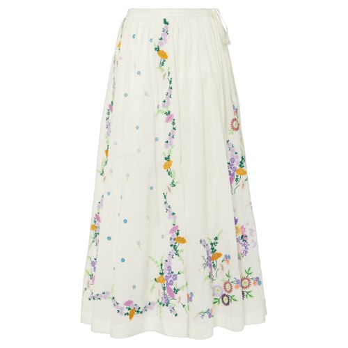 Alémais Willa Embroidered Cotton Maxi Skirt, €470, My Theresa
