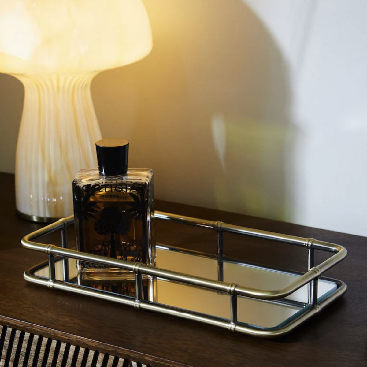 Rockett St George Brass Brass Bamboo Effect Mirror Tray, €54, Next