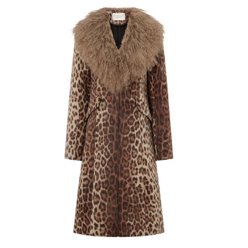 Charlotte Simone Naomi Coat in Leopard, £395, Willow & Wolf