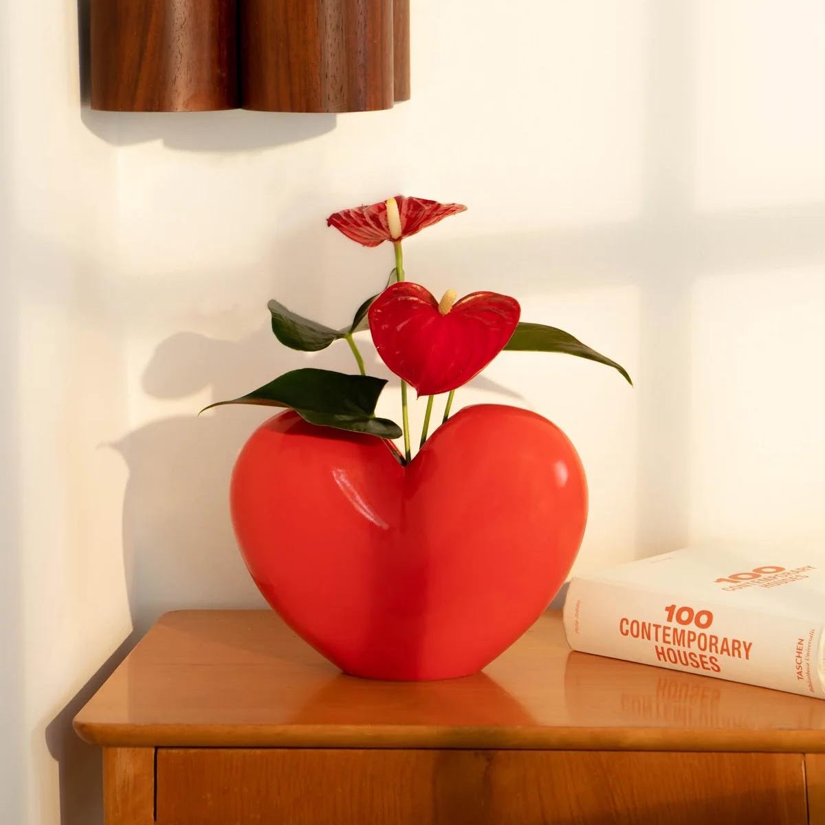 Red Love Heart Vase, €40