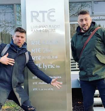 the 2 johnnies outside RTE 2FM