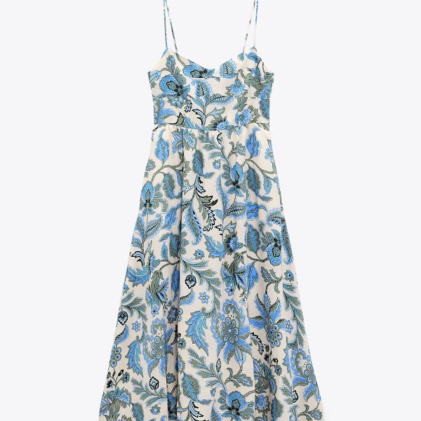 Printed Midi Dress, €49.95, Zara