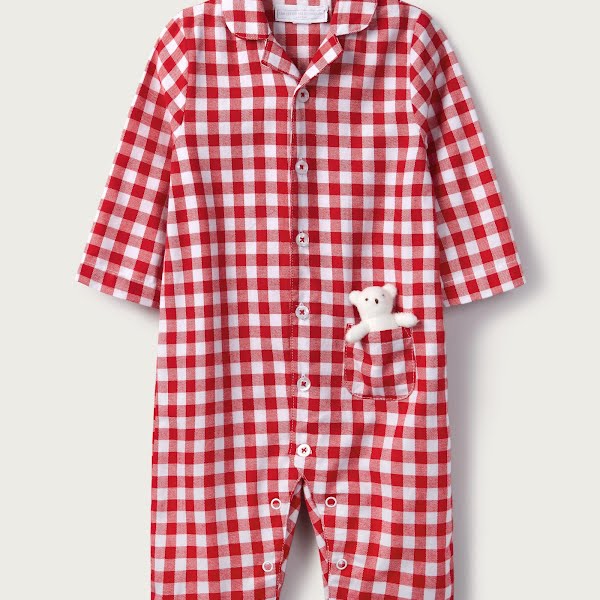 Gingham Sleepsuit with Toy, €42