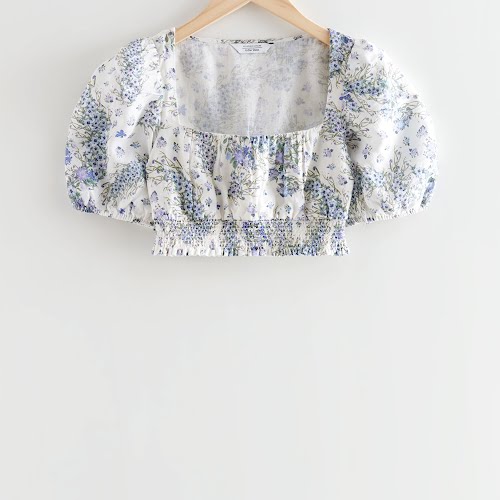 Printed Puff Sleeve Crop Top, €69, &Other Stories