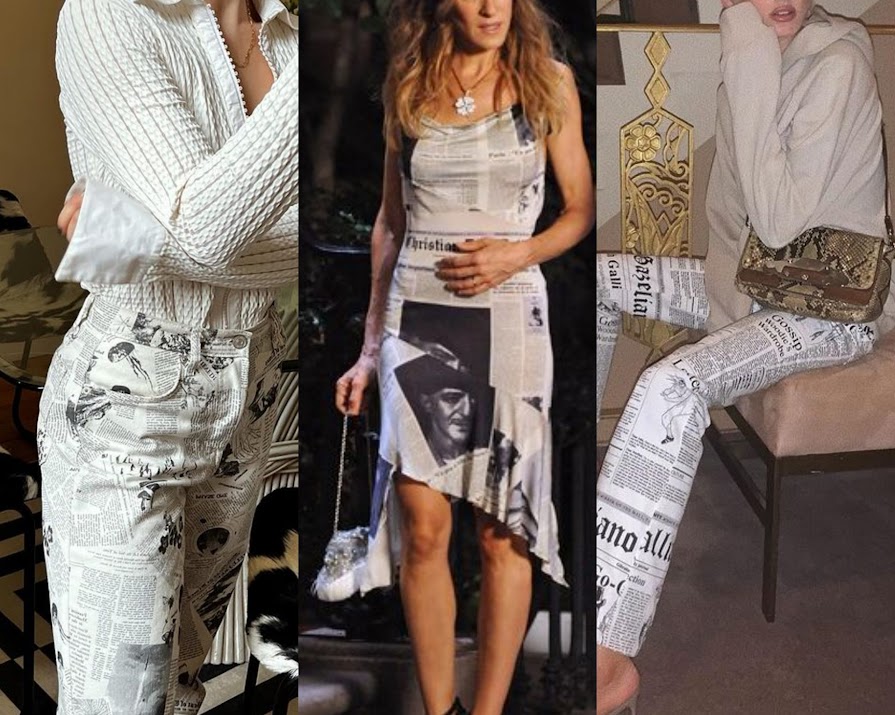 Newspaper print clothing is back thanks to Carrie Bradshaw