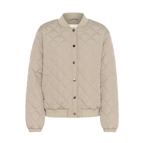 Cream Arwen Quilt Bomber Jacket in Silver Mink, €99.95, Zalando