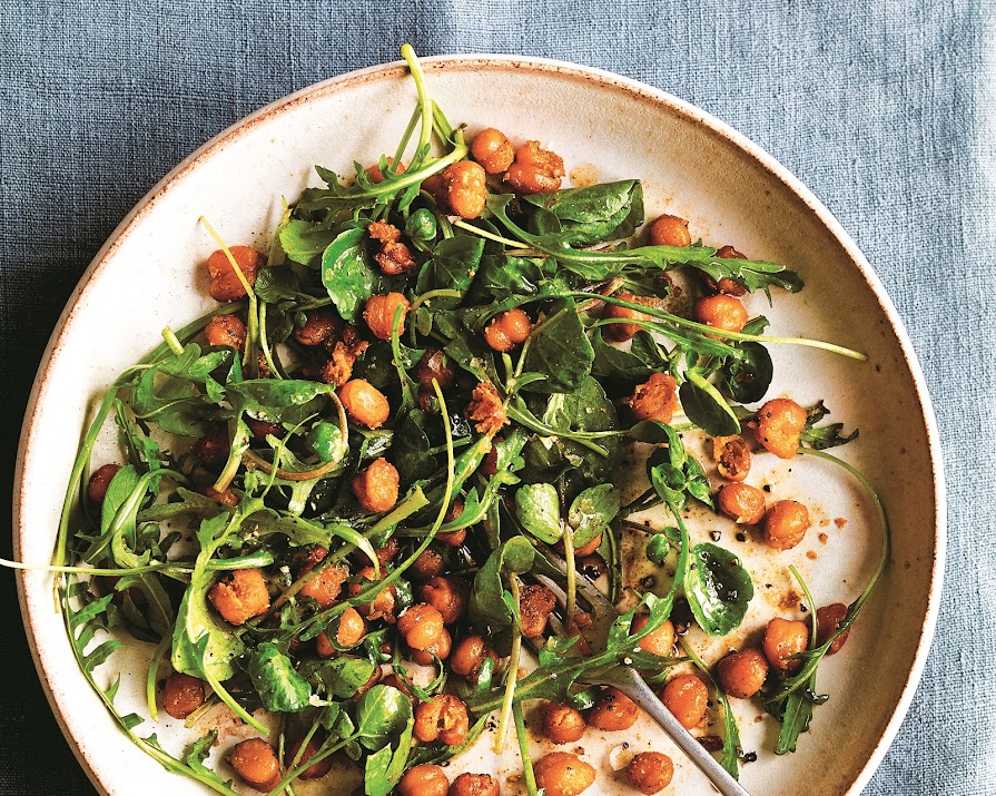 These spiced chickpeas are the perfect snack or salad topper