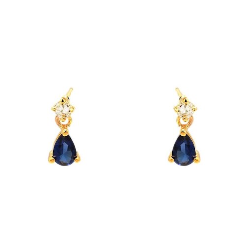 Fossa Sapphire Gold Drop Earrings, €35