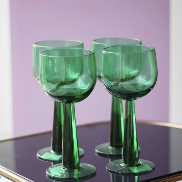 Fern green wine glass, set of 4, €26.50, April and the Bear