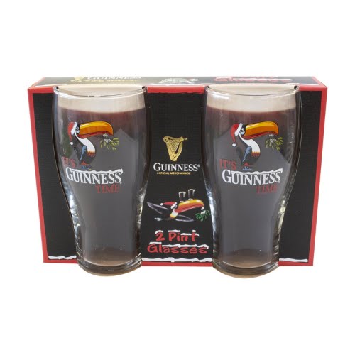 Guinness Toucan Christmas 2 Pack Pint Glasses, €15