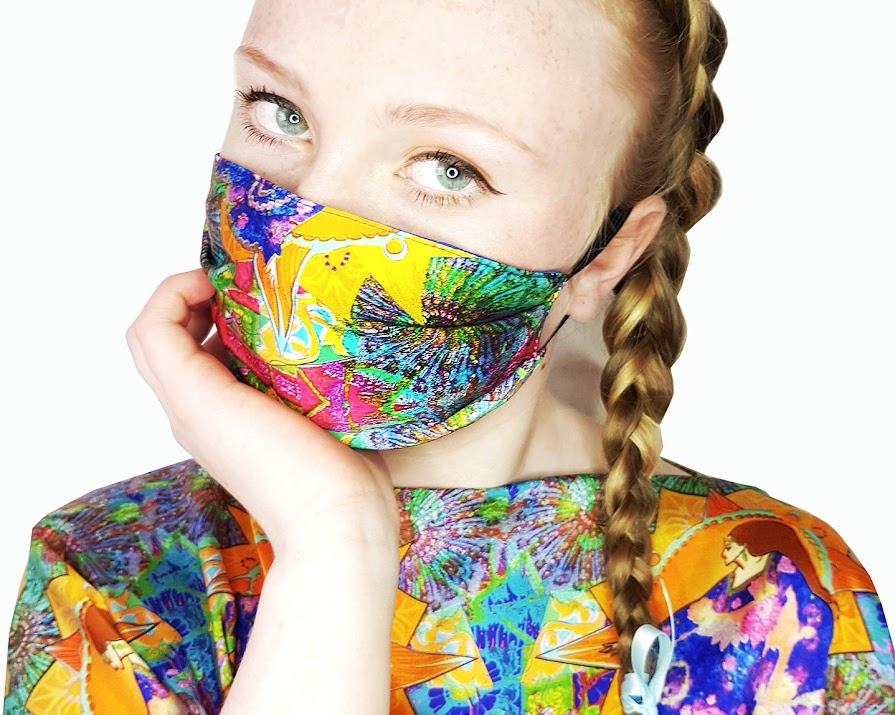 Irish designer Jennifer Rothwell has launched a silk face mask collection