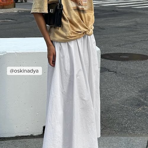 NA-KD, Elastic Waist Cotton Midi Skirt, €54.95