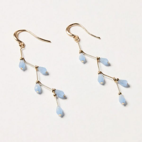 Ivy Blue Teardrop Beaded drop earrings, €18, Oliver Bonas