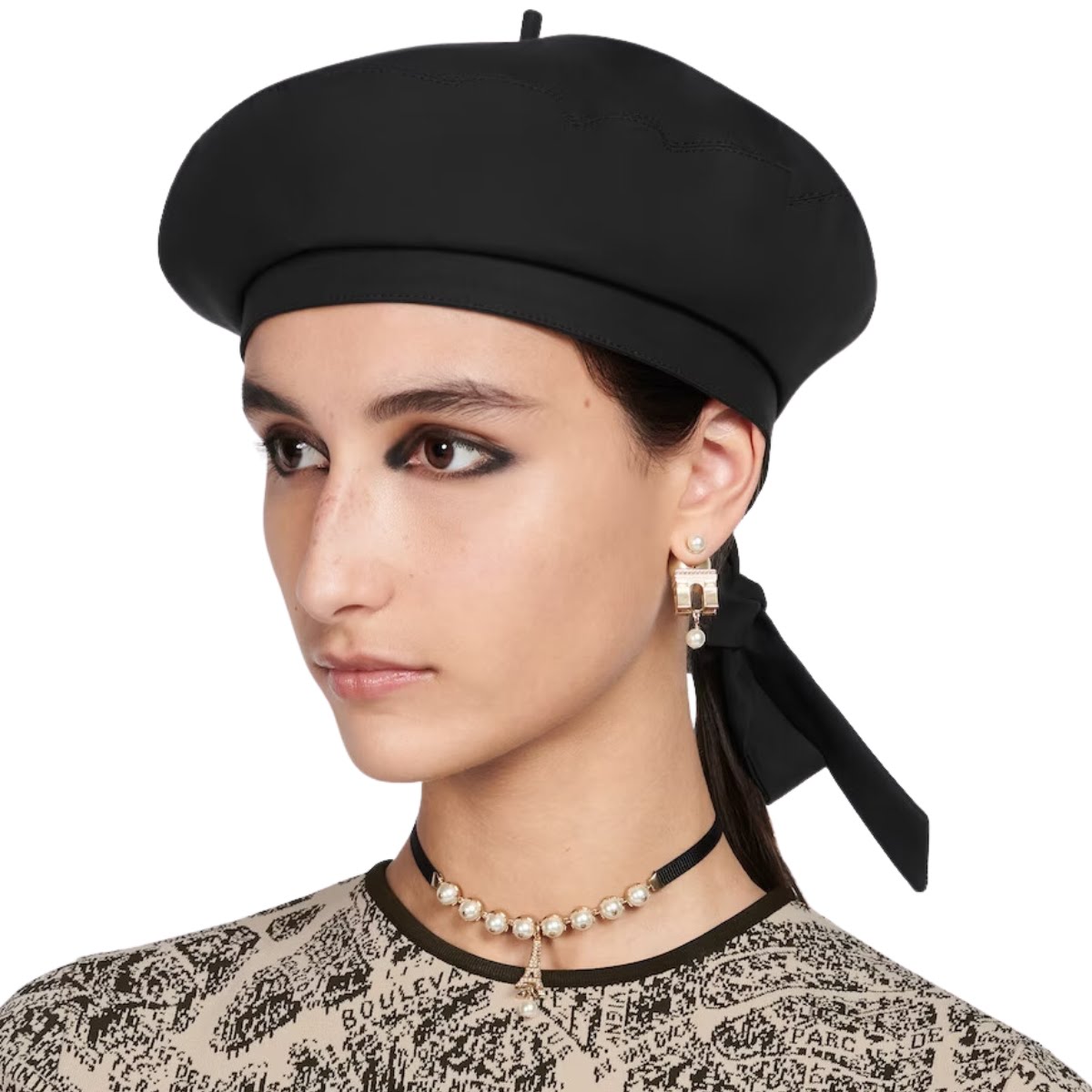 Arty Dior Oblique Beret with Bow, €790