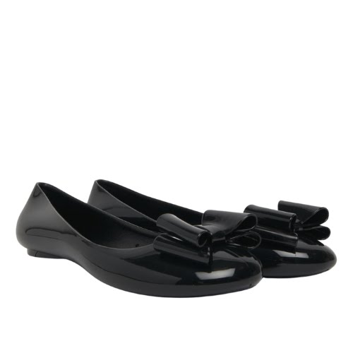 Juju Jellies Bow Ballet Flat Shoes in Black, €50