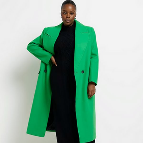 Green Oversized Longline Coat, €80, River Island