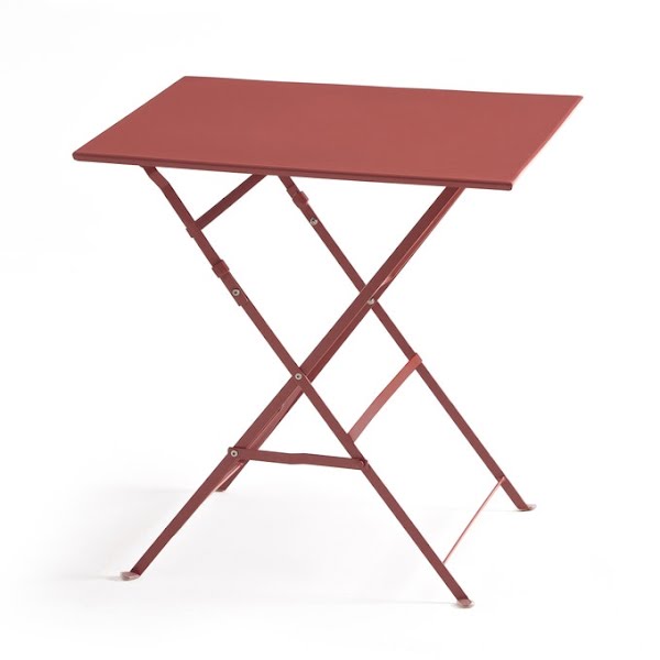 Ozevan square metal folding table, €120.99, La Redoute