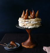 What to bake this weekend: Coffee and walnut pavlova with coffee-poached pears