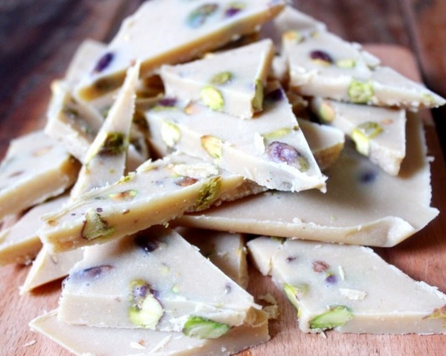 White Chocolate Bark with Salted Pistachios