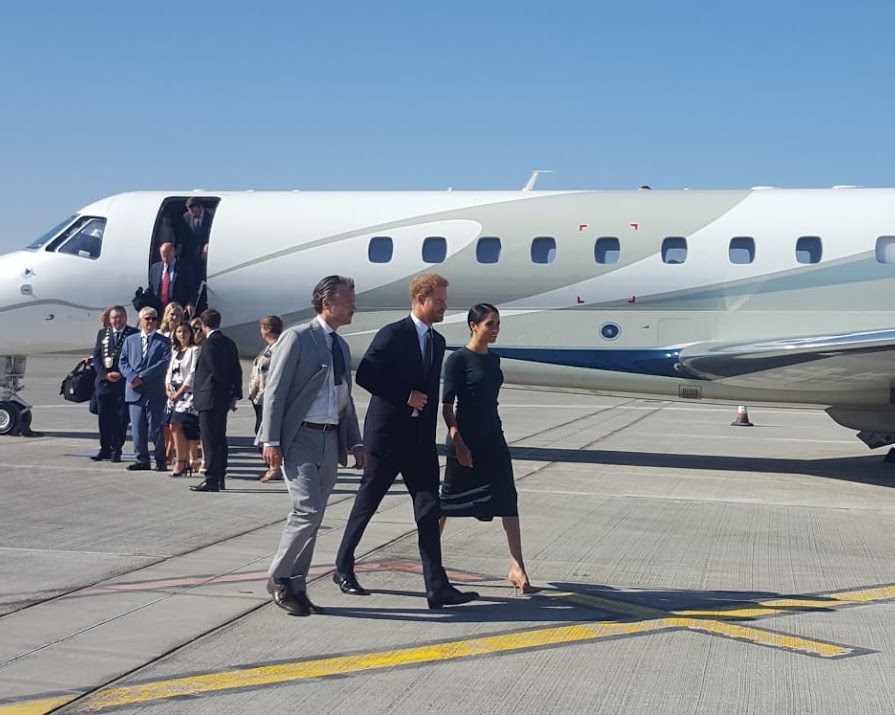 Prince Harry and Meghan Markle have touched down in Dublin