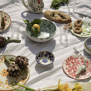 Mediterranean-inspired tableware perfect for a summer feast