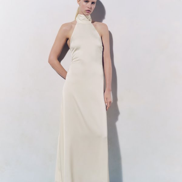 Long Halter Neck Bridal Dress, €159, Zara