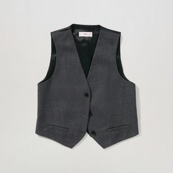 Check Wool-blend Suit Waiscoat, €49.99, Mango