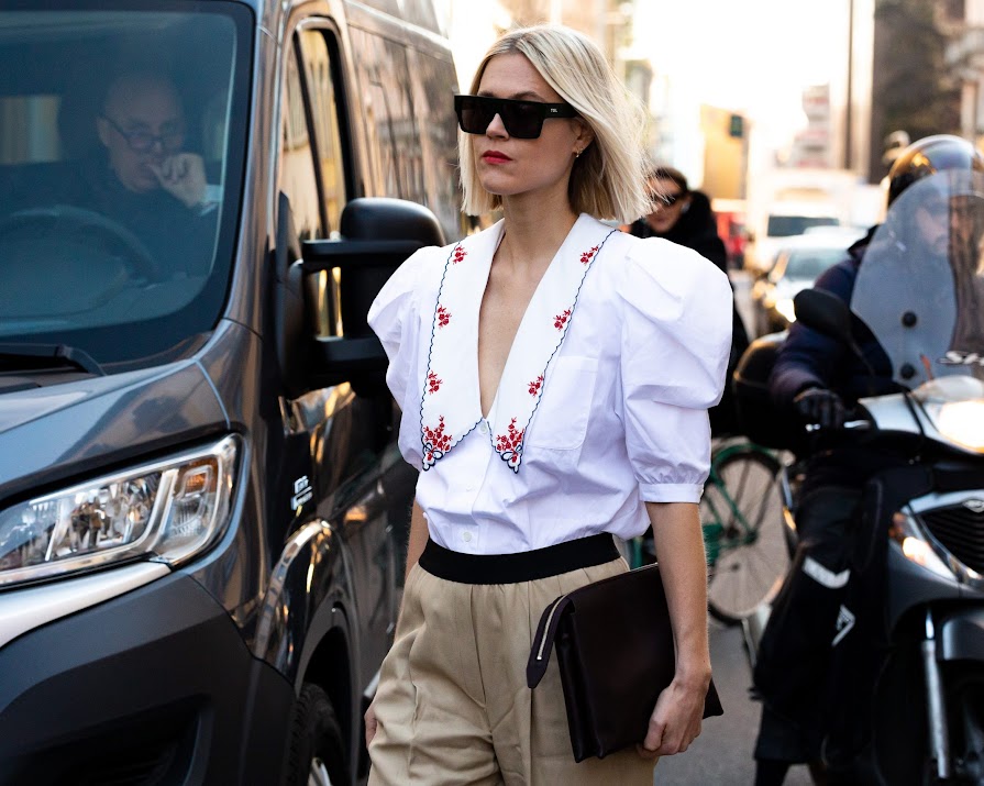 This collared white blouse is a summer wardrobe must have