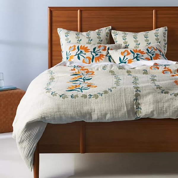 Embroidered Bevin Duvet Cover, from €245, Anthropologie